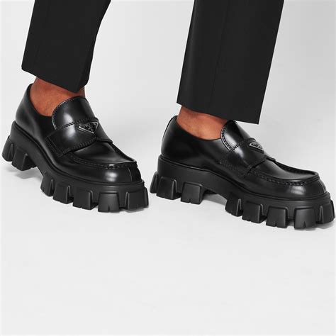 prada penny loafers mens|prada monolith loafers men.